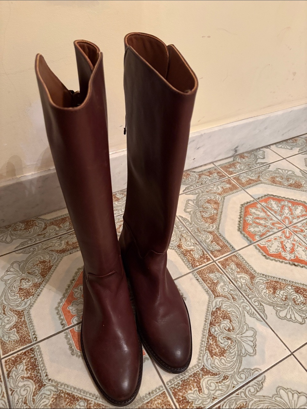 Tall Women's Leather Riding Boots